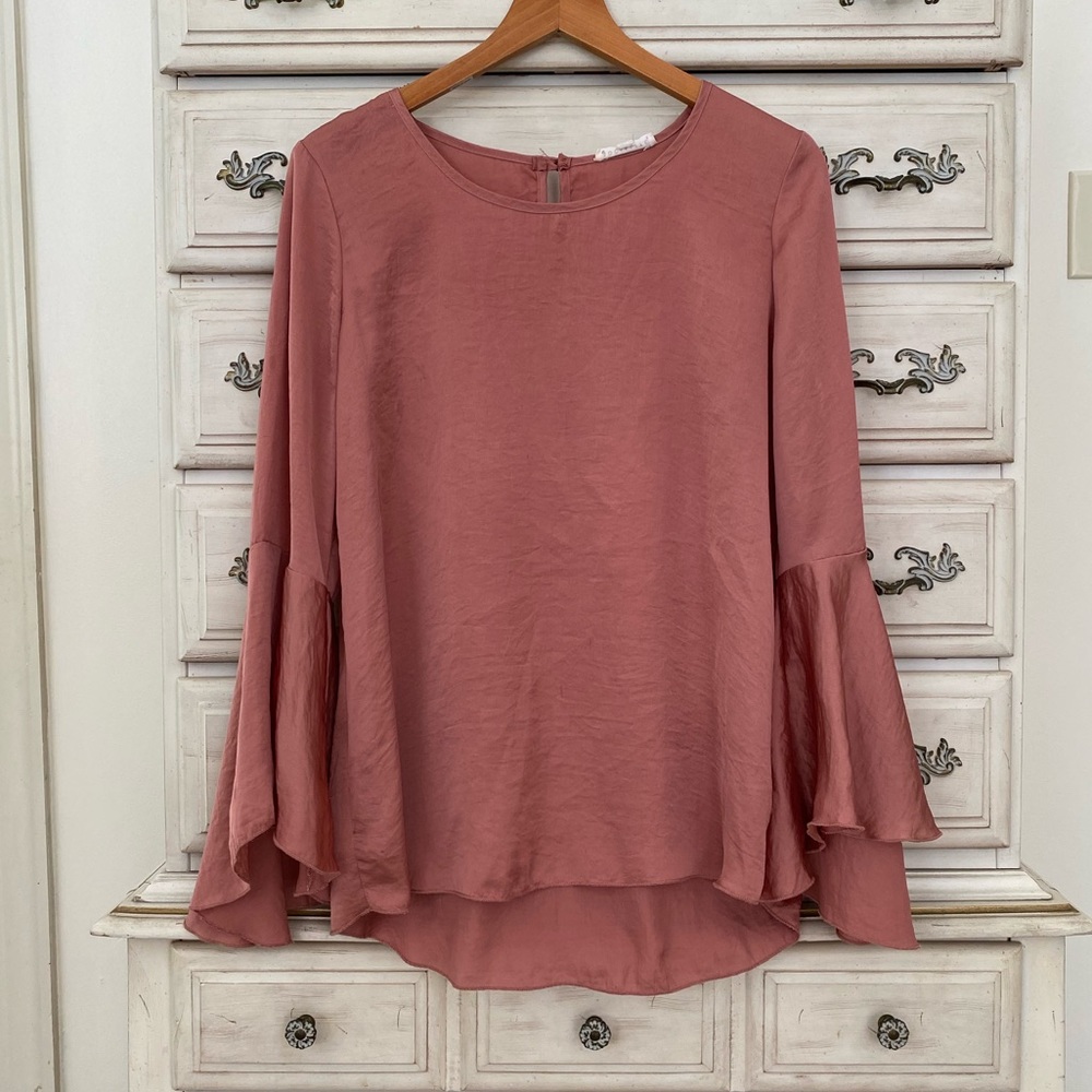 Vici Satin Ruffle Top